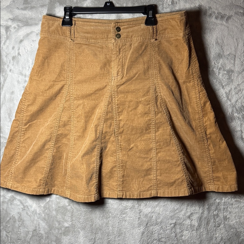St John’s Bay Sz 10 Corduroy A Line Skirt skater preppy classic winter warm